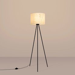 Lampa podłogowa z abażurem Nevia 1xE27 beżowy marmur