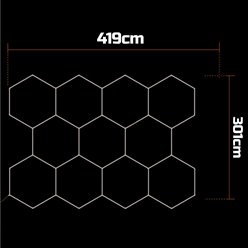 Lampa LED Hexagon 11L CRI90 419x301cm 460W 6500K