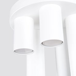 Lampa sufitowa tuby Lagos 5xGU10 okrągła biała