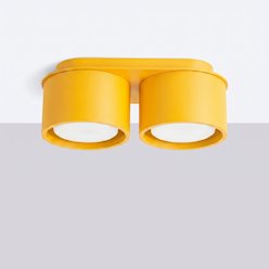 Lampa sufitowa podwójna tuba Modo 2xGx53 żółta