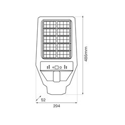 Latarnia solarna LED Kers 1200lm z uchwytem i pilotem