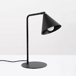Lampa biurkowa ze stożkowym kloszem Nox 1xE14 czarna