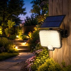 Naświetlacz LED solarny IP44 650lm 6500K z czujnikiem PIR