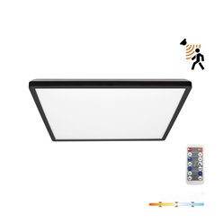 Plafon LED IP54 czarny kwadratowy Slim 18W CCT z czujnikiem