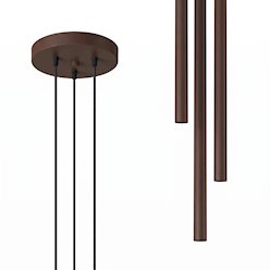 Lampa wisząca potrójna tuba Pastelo 3P 3xG9 brązowa