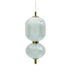 Lampa wisząca LED podwójna Amelia 30W - złota