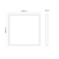 Ramka natynkowa biała 70mm do paneli LED 60x60