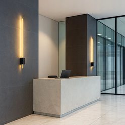 Kinkiet ścienny liniowy Costi 12W 120cm czarny-złoty