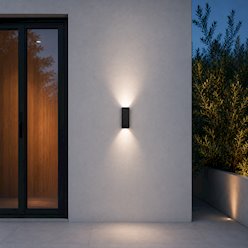Kinkiet zewnętrzny LED COB Rixos góra-dół 6W CCT czarny
