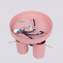 Kinkiet okrągły z reflektorami Ring 3xGU10 różowy