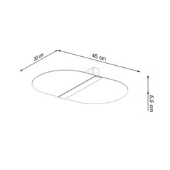 Lampa sufitowa elipsa SALIA 4xG9 mleczne szkło