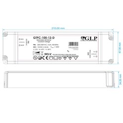 Zasilacz LED ściemnialny 12V 100W SLIM GTPC