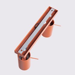 Kinkiet listwa z reflektorami Ring 2xGU10 ochra czerwona