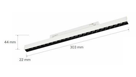 Lampa magnetyczna Grille Genesis biała 18W 30cm 3CCT