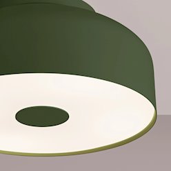 Lampa sufitowa okrągła Omiq 4xE27 zielona oliwkowa