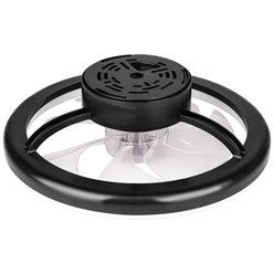 Plafon LED z wentylatorem Twist 36W+15W CCT 40cm czarny