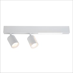 Kinkiet liniowy LED 5W + dwa reflektory GU10 - biały