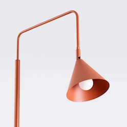 Lampa podłogowa ze stożkowym kloszem Nox 1xE14 ochra czerwona