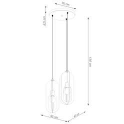 Lampa wisząca potrójna Nicus okrągła 3xE27 biała