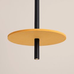 Lampa wisząca filcowa Feltro 1xG9 czarno-żółta