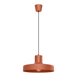 Lampa wisząca klasyczna Bilo 1xE27 ochra czerwona