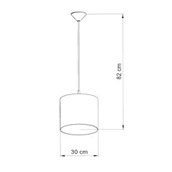 Lampa wisząca dziecięca Football B 30 1xE27 biało-czarna