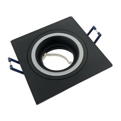 Oprawa halogenowa GU10 kwadrat Ring aluminiowa czarna
