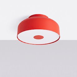 Lampa sufitowa okrągła Omiq 4xE27 czerwona