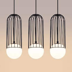 Lampa wisząca potrójna Brina listwa 3xG9 czarna