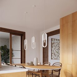 Lampa wisząca potrójna Nicus okrągła 3xE27 biała
