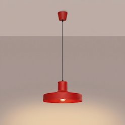Lampa wisząca klasyczna Bilo 1xE27 czerwona