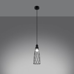 Lampa wisząca pojedyncza SUBA 1xE27 czarna