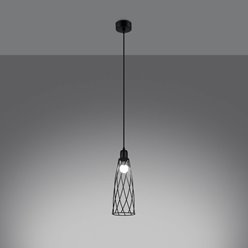 Lampa wisząca pojedyncza SUBA 1xE27 czarna