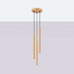 Lampa wisząca potrójna Arche okrągła 3xG9 złota