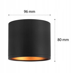 tuba led gx53 czarna