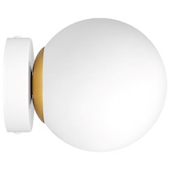 Lampa sufitowa mleczna kula Bali 15cm 1xE27 biała