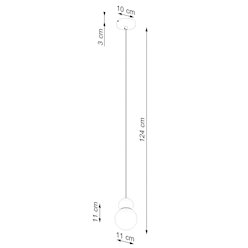 Lampa wisząca drewniana kula Pekka 1xG9 biała/naturalne drewno