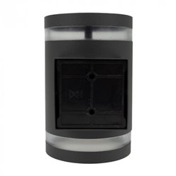 Lampa elewacyjna Tuba solarna z czujnikiem zmierzchu szara