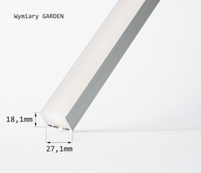 Oprawa liniowa LED IP68 Garden srebrna 4500K 1m