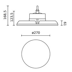 High Bay LED Seron 120W-160W-200W 28000lm 4000K