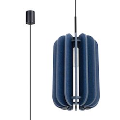 Lampa wisząca filcowa Mula 27 cm 1xE27 granatowa