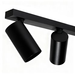 Lampa natynkowa boczna 30cm SpotLine 2xGU10 czarna