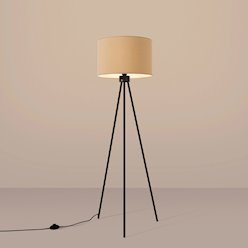 Lampa podłogowa z abażurem Nevia 1xE27 taupe