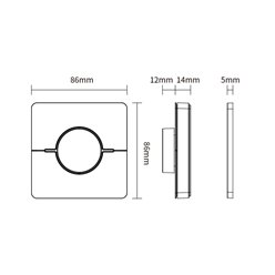 Sterownik LED Mono+CCT Mi-Light K0S czarny 2xAAA - 4 strefy