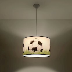 Lampa wisząca dziecięca Football C 40 1xE27 biało-czarno-zielona
