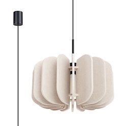Lampa wisząca filcowa Mula 45 cm 1xE27 beżowa