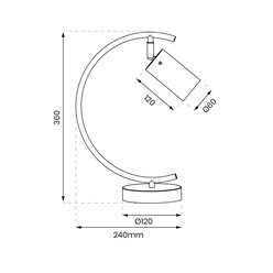 Lampa biurkowa 1xGU10 Ricky Złota