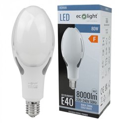 Żarówka uliczna LED E40 80W 8000lm 6000K