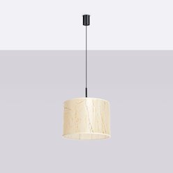 Lampa wisząca z abażurem Nevia 1xE27 beżowy marmur