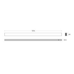 Lampa liniowa LED Execuline czarna 30W 3750lm 120cm 4000K